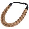DIGUAN Synthetic Hair Braided Headband Wide Plaited Braids Hairpiece Women