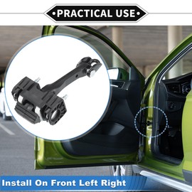 VekAuto Door Check Strap Stopper Limiter Compatible for Peugeot 407 SW 2004-2010, Durable Metal Black Front Left Right Door Check Bracket Stop Door Checker Arm Assembly