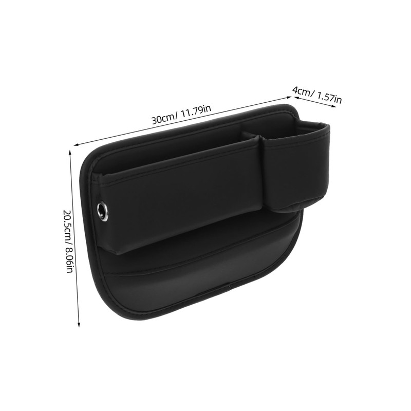 Ciieeo 2pcs Car Gap Filler Organizer Durable PU Pocket Cup