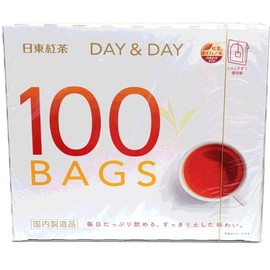 Nitto Tea Day Day & Day Tea Bags with Plenty of Drink Every Day, 100 Bags x 12 Packs of 1 Case