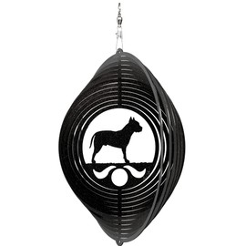 SWEN Products American Stafford/Pit Bull Circle Swirly Metal Wind Spinner