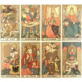 Tarot Cards, 78 Cards, Marseille Edition Tarot Divination, Symbolic Tarot of Wirth, Japanese Instruction Manual Included (English Language Not Guaranteed)