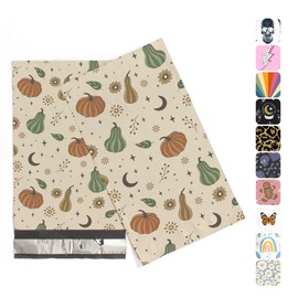 6x9 Poly Mailers – Autumn Pumpkins – Waterproof, Tear-Resistant Shipping Bags with Adhesive Seal – 200 Pack – Package Mint
