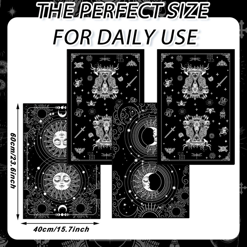 Bencailor 6 Pcs Gothic Kitchen Towels Ghost Skull Skeleton Star