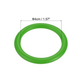PATIKIL Carnival Ring-Toss Rings 4cm ID, 24 Pack Plastic Hoop for Outdoor Party Favor Game Booth, Green