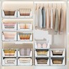 Mavivegue 5 Pack Stackable Closet Storage, Plastic Drawer Basket,Closet Organizers