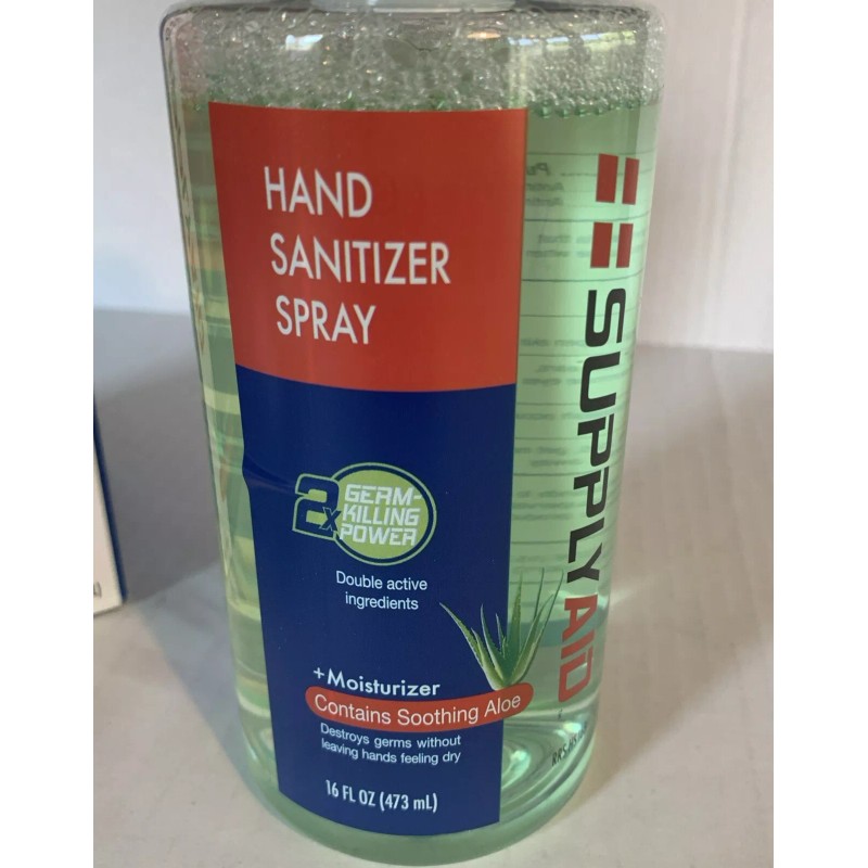 SUPPLYAID 80% Alcohol Hand Sanitizer Gel with Aloe - 16