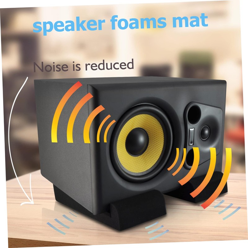 SUPVOX 2pcs High-density Speaker Isolation Pads Odorless Foam Cushion for