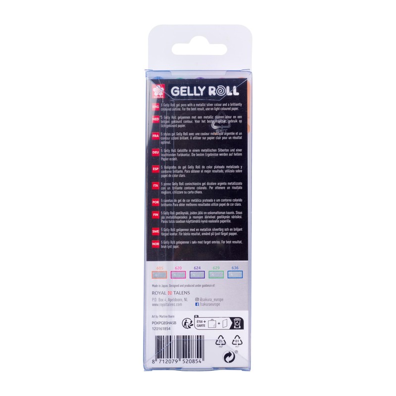 SAKURA Gelly Roll Silver Shadow Gel Pen Set - 5