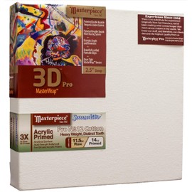 MASTERPIECE Z1DS-0909 3D Pro 2.5" Deep Sausalito Heavy Weight and Texture 14 oz Cotton Stretched Canvas 9" x 9"