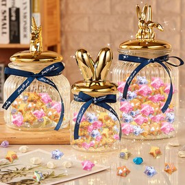 Zayookey 1080 Sheets Cute Stars Origami Paper of Cartoon Duck Lucky Stars Paper Strips for DIY Handcrafts Decoration Folding Paper Strips for Party Decor Gift Making (A)