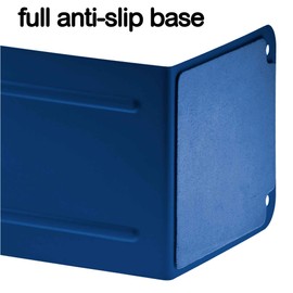 Acrimet Metal Bookends, Jumbo Size 9" H x 4" W x 4-1/2" D, Non-Skid Book Stand for Shelves, Heavy Duty Book Stopper, Deep Blue, 1 Pair