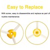 6 PCS 3-arm side brush replacement parts, easy to install,