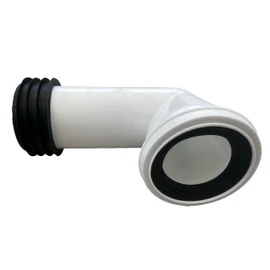 Bent WC Toilet Pan Connector 4'' (100mm/110mm) - 90 Degree Essential Toilet Seal, Rigid Waste Pipe Connector and Pan Connector, Ideal for Efficient Toilet Waste Management