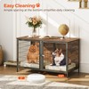 MAHANCRIS Dog Crate Furniture for 2 Dogs, 43.3" Dog Kennel
