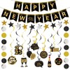 Happy New Year 2025 Eve Party Decorations Kit Golden Firework