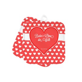 Mr. & Mrs. Panda Set of 2 Pot Holders Grandma Gift, Granddaughter, Grandma, Pot Holder Funny, Oven Glove, Pot Coaster, Souvenir, Pot Holder Set