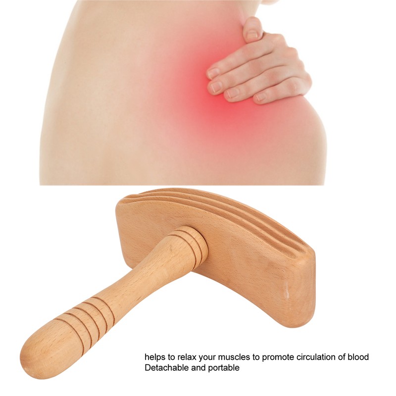 Wooden Gua Sha Board Sturdy Polished Beech Safe Smoothing Widely