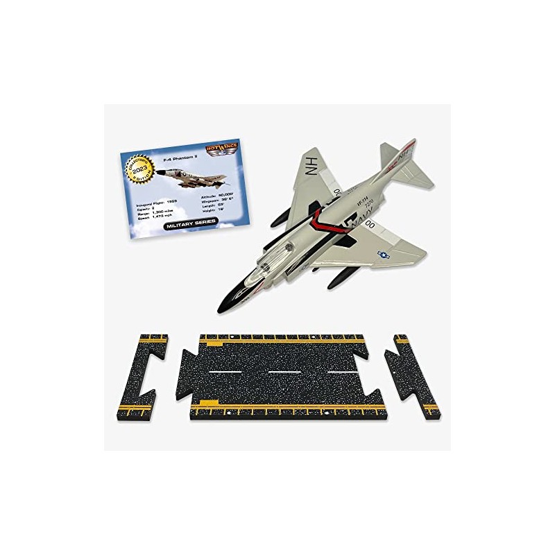 Hot Wings F-4 Phantom with Connectible Runway Die Cast Plane