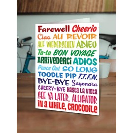 Brainbox Candy - Funny Bon Voyage See You Later Alligator Leaving Card - 'In A While Crocodile Design' - Perfect For Him Her Bestie Friend Mate Colleague
