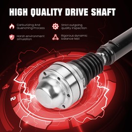 TadaMark Front Complete Drive Shaft Assembly Fit for Jeep Liberty 2.4L 3.7L 2002-2007 2002 2003 2004 2005 2006 2007 Base Sport Limited, 4WD, Automatic Trans for 938-124, 52111594AA 52111596AA