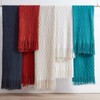 KASYLAN 100% Acrylic Knitted Throw Blanket Textured Solid Soft Decorative