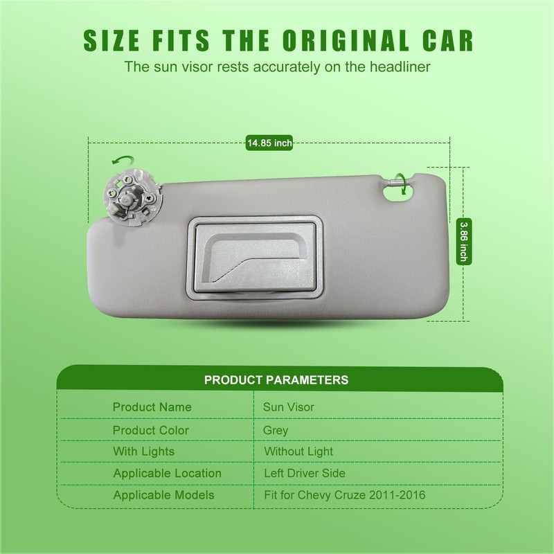 Sun Visor for Chevy Cruze 2011-2019 Sun Visor Replacement Number