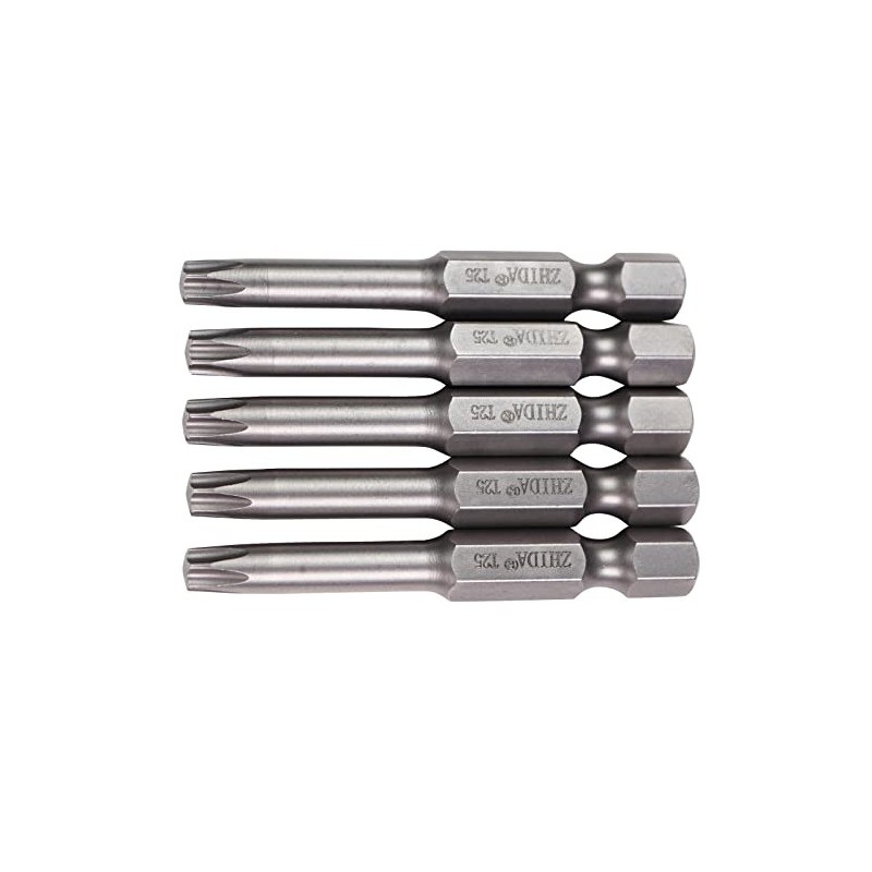 ZHIDA Torx TX25 Screwdriver Bit Set T25 Two Inch Long