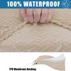 Smiry Waterproof Couch Cushion Covers, Stretch Jacquard Thick Sofa Cushion