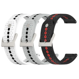 TenCloud Silicone Band Strap for iON Edge Golf Watch Strap Wristband Compatible with Bushnell iON Elite/Edge Golf Smartwatch (Black, White, Grey)