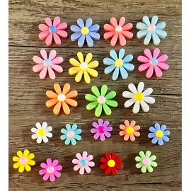 8pc COLORFUL DAISY FLOWER Shoe Charms FOR CROCS