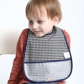 MYSUNBAR Meal Apron, Boy, Simple Pattern, Stylish Meal Apron, Large Size, Firmly Catching, Nursery School, Cute, Waterproof, Baby Apron, Set of 3