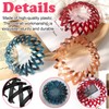 Horsetail Clip Damen Haarspange Einziehbar Vogel-Nest-Design 7 Stück Flexibel Schwarz