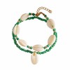 Dishowme 2pcs Shell Beads Anklet Bracelet Bohemian Conch Foot Chain