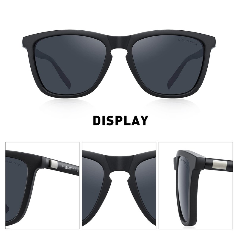 MERRY'S Unisex Polarized Sunglasses for Women Men Classic Retro Designer