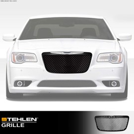 Stehlen 642167842491 Compatible With 2011-2014 Chrysler 300 / 300C Mesh Front Hood Bumper Grille - Matte Black