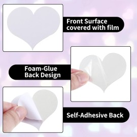 NoBrand 17 Pieces Heart Mirror Wall Decal 3D Acrylic Heart Mirrors Wall Art Decor Rem