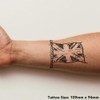 Azeeda 'Wehende britische Flagge' Temporäres Tattoo - Hautfreundlicher & Ungiftiger
