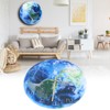 Earth Wall Clock Acrylic Silent Movement Accurate Cutting Stable Non