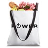 Creative Typography Minimalist Design "Power" Tote Bag