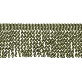 2 1/2" (6cm) Long Bullion Fringe Trim (Style# EF25), Sage Green #L83 (Medium Moss Green) Sold by The Yard (36"/3 ft/0.9m)