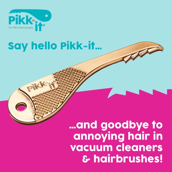 Pikk-It® Hair Removal Tool For Vacuum's and Hairbrushes – Easy Hairbrush Cleaning Tool – Sharp Teeth – Great Gadget to Remove Problem Pet Hair, Including Cat and Dog Shedding
