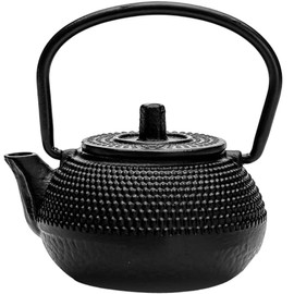 PRETYZOOM Cast Iron Teapot Mini Teapot Decor Chinese Teapot Mini Stovetop Teapot Tea Pet Light House Decorations for Home Japanese Teapot Household Teapot with Infuser The Office Decor Black