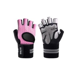 Shelter Fitness Pink Fingerless Gloves (Medium)