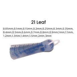 LannuMet High-Precision 21 Leaf Plastic Feeler Gauge 0.05mm to 3mm for Automobiles Hardware Measurement