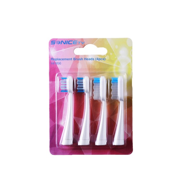 Sonicety Replacement Brush Heads for Sonicety HI-956, 4-Pack