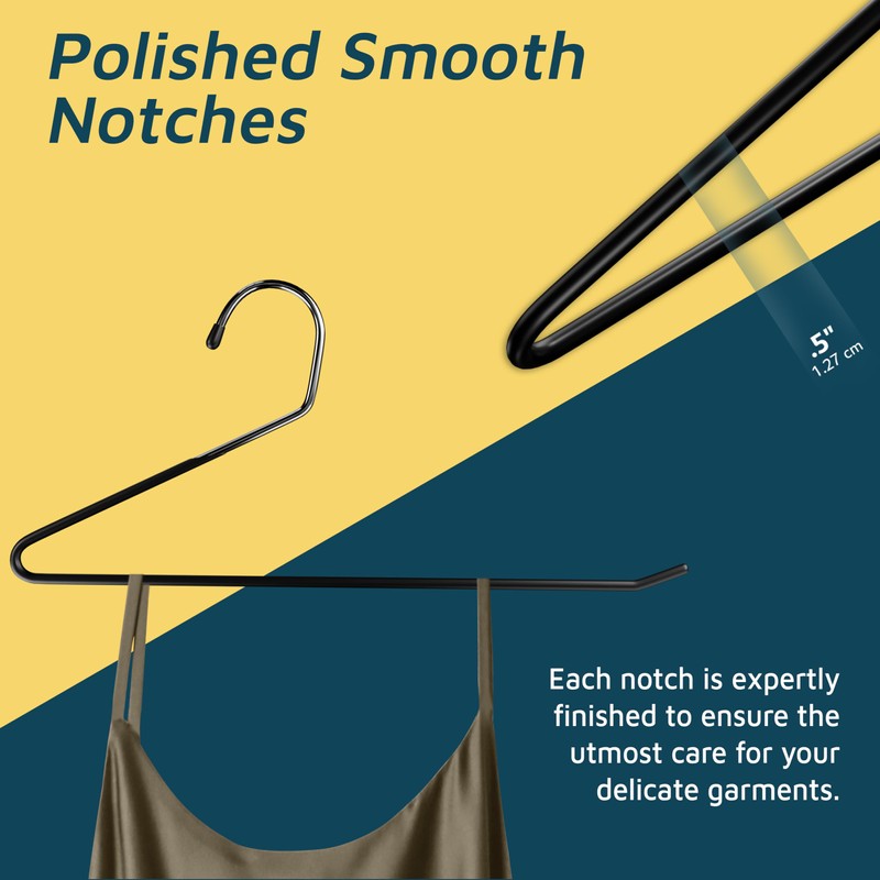 Lifemaster Metal Pants Hanger Set - 30 Pieces Elegant Non-Slip