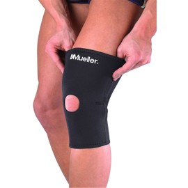 Mueller Sports Support Knee Sleeve Open Patella - Black, X-Large