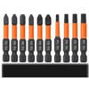 Saipe 10pcs Magnetic Phillips PoziDriv Torx Screwdriver Bit Set, 50mm/2"