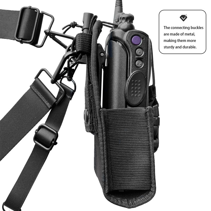 Radio Strap Holster for Firefighters, Adjustable Wide Shoulder Strap with